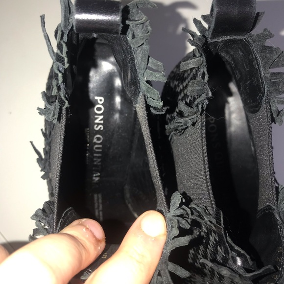 Pons Quintana womens ankle booties with fringe - Picture 8 of 8